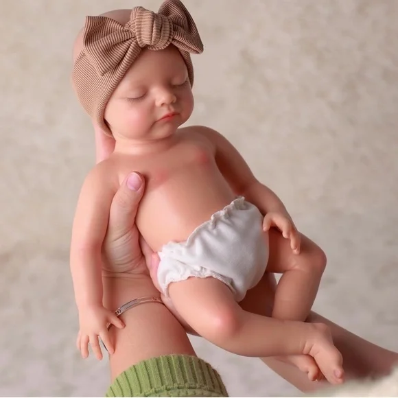 Adorable Girl Baby Tan Outfit with Bow